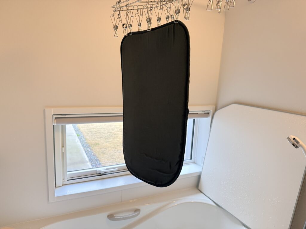 SwiftCart（abaskdesign）の中敷きを手洗いしたものを干している